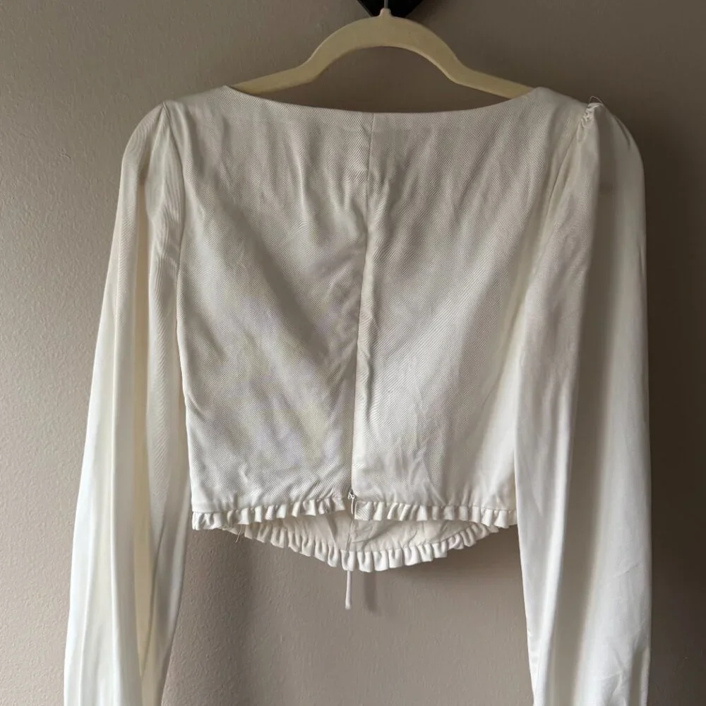 Eggie White Milkmaid Top - Picture 4 of 4